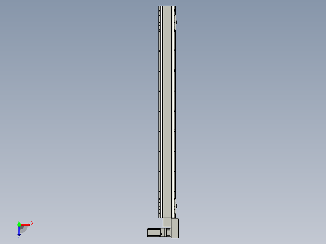 直线模组LHB17-L40-S1800-BR设计图纸俯视图