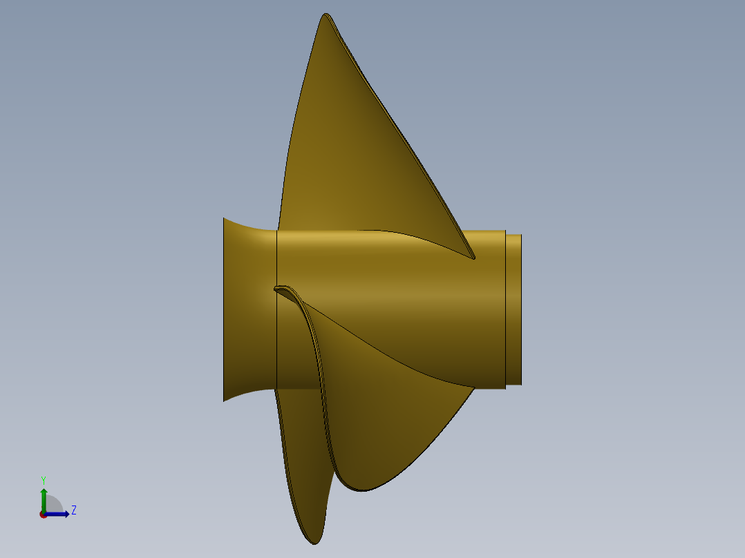 船螺旋桨左视图