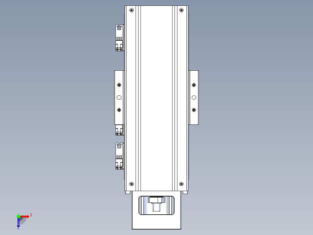 TPA-KNR-130E-2525C-L150A1-M-F0-N3线性模块铝制底座俯视图