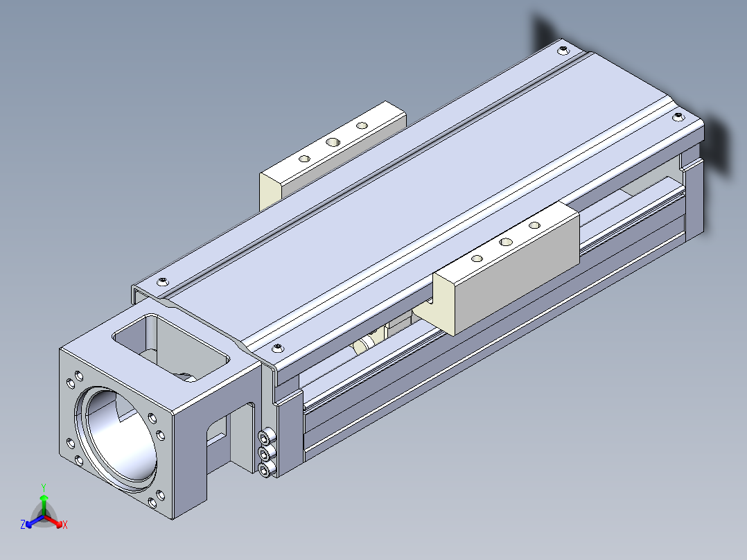 TPA-KNR-130E-2525C-L150A1-M-F0-N3线性模块铝制底座正等轴测图
