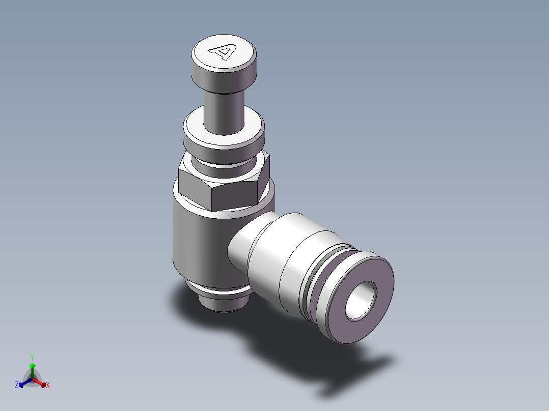 节流阀PSL4M5A（M5-4厘）正等轴测图