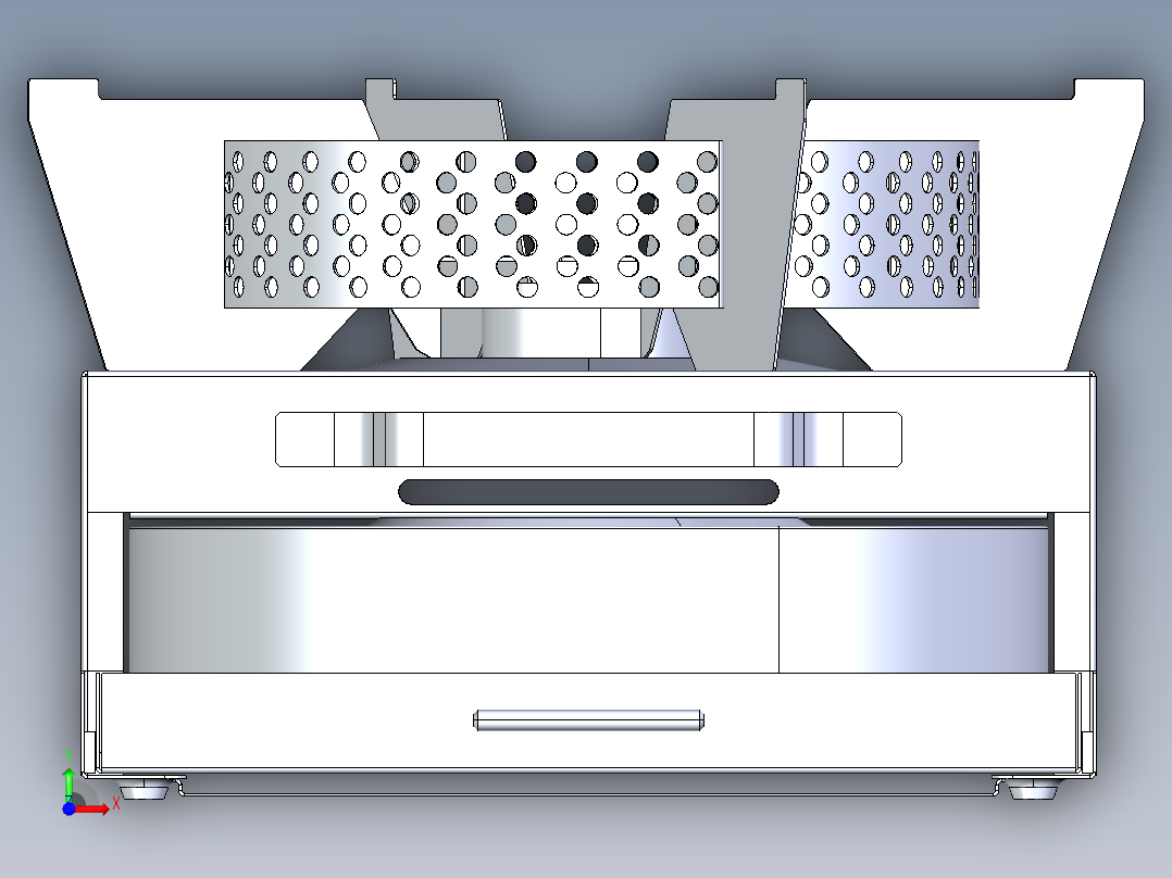 以酒精为燃料的炉子前视图