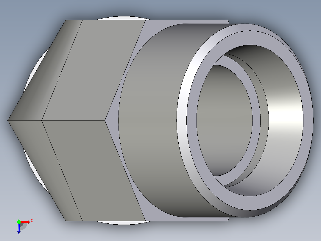 卡套式工业通用硬管接头EO_Adjustable_locknut_45_deg_elbow_VEE18LMOROMDCF俯视图