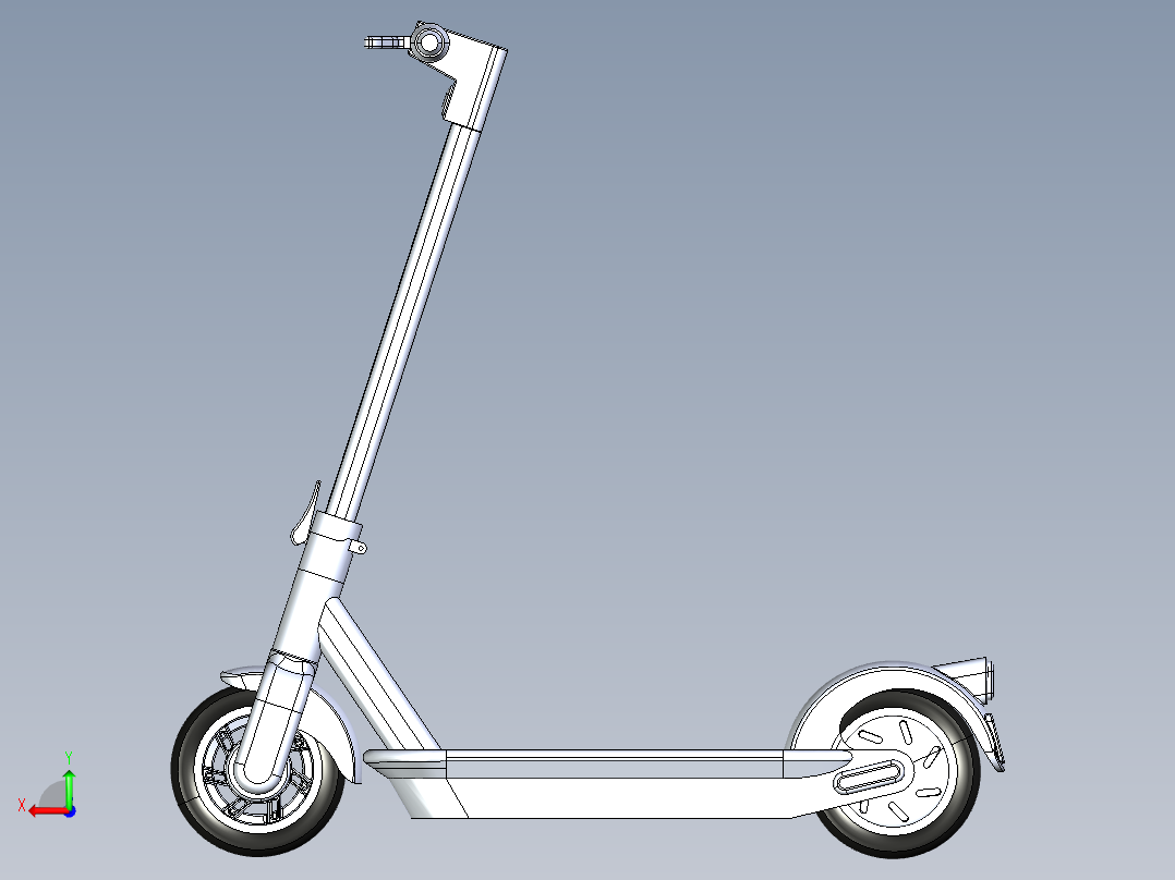 废料倾斜输送机后视图