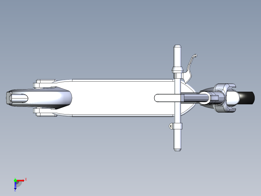 废料倾斜输送机俯视图