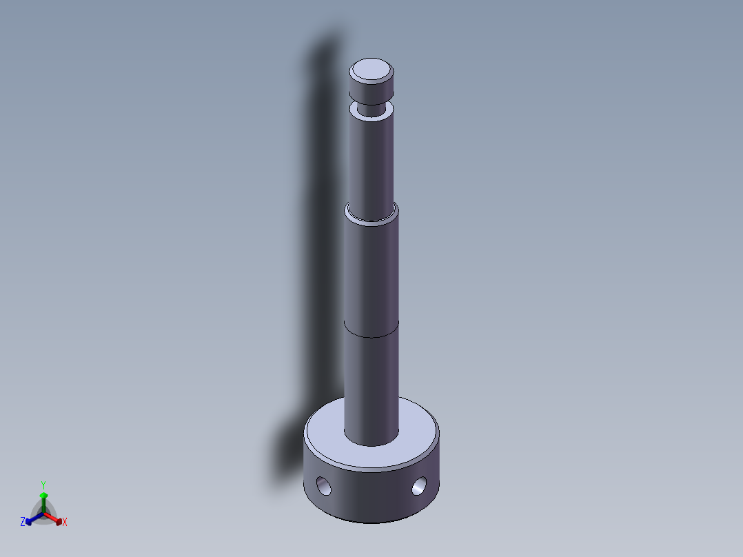 压紧螺杆LL01-4正等轴测图