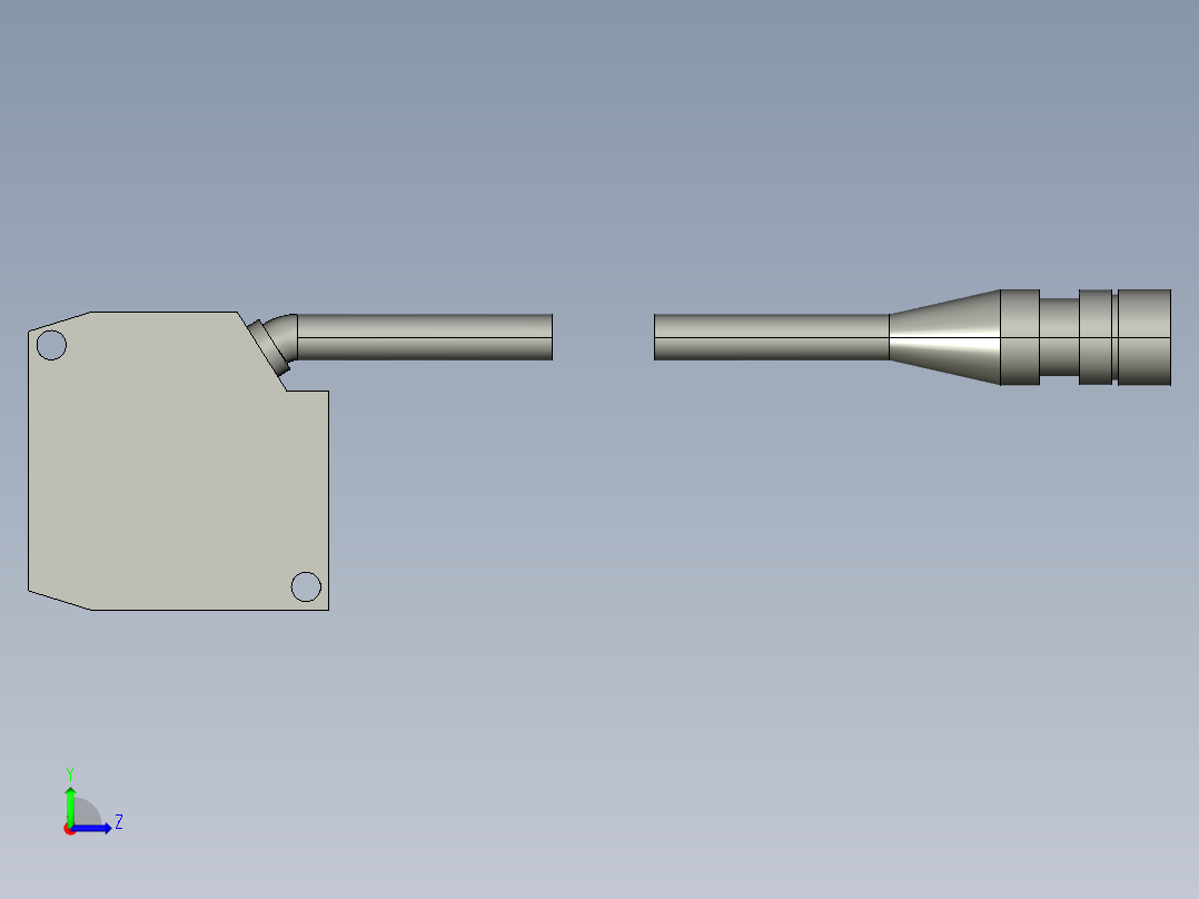 基恩士LB-12_kc图纸模型左视图