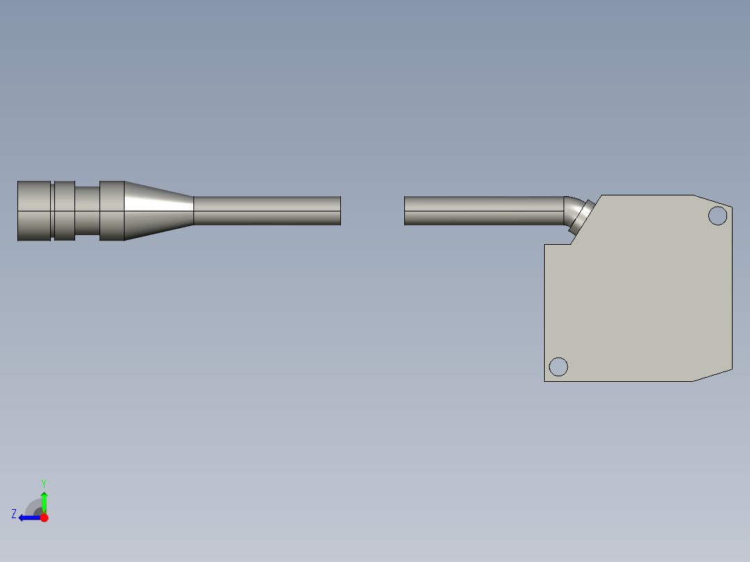基恩士LB-12_kc图纸模型右视图