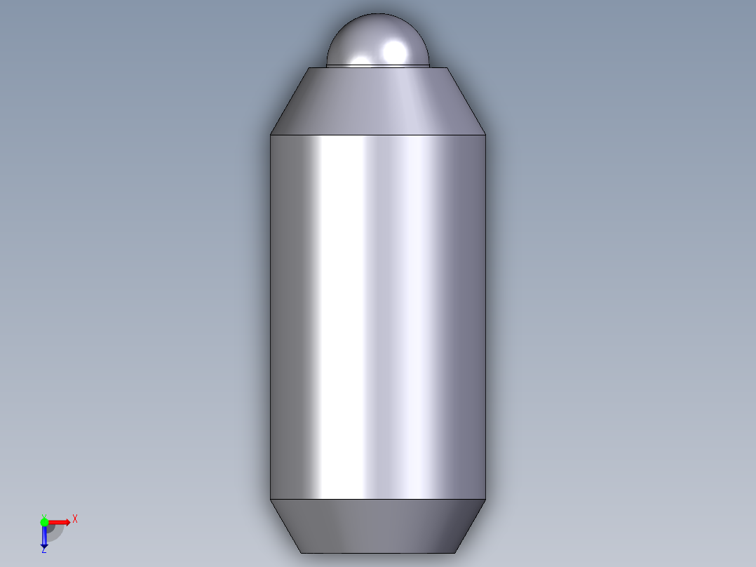 定位柱(重荷重)(內六角)2203-3D多系列多零件图纸模型俯视图