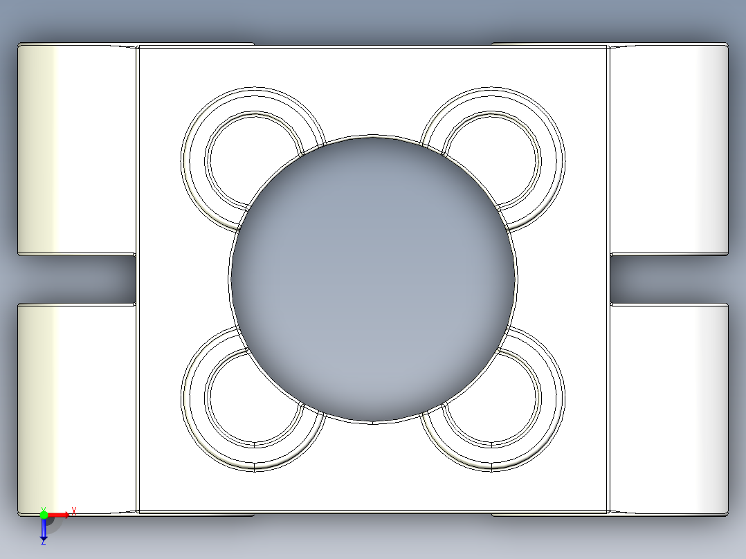 气缸电机-2850 Clear Technic Engine Cylinder Head俯视图
