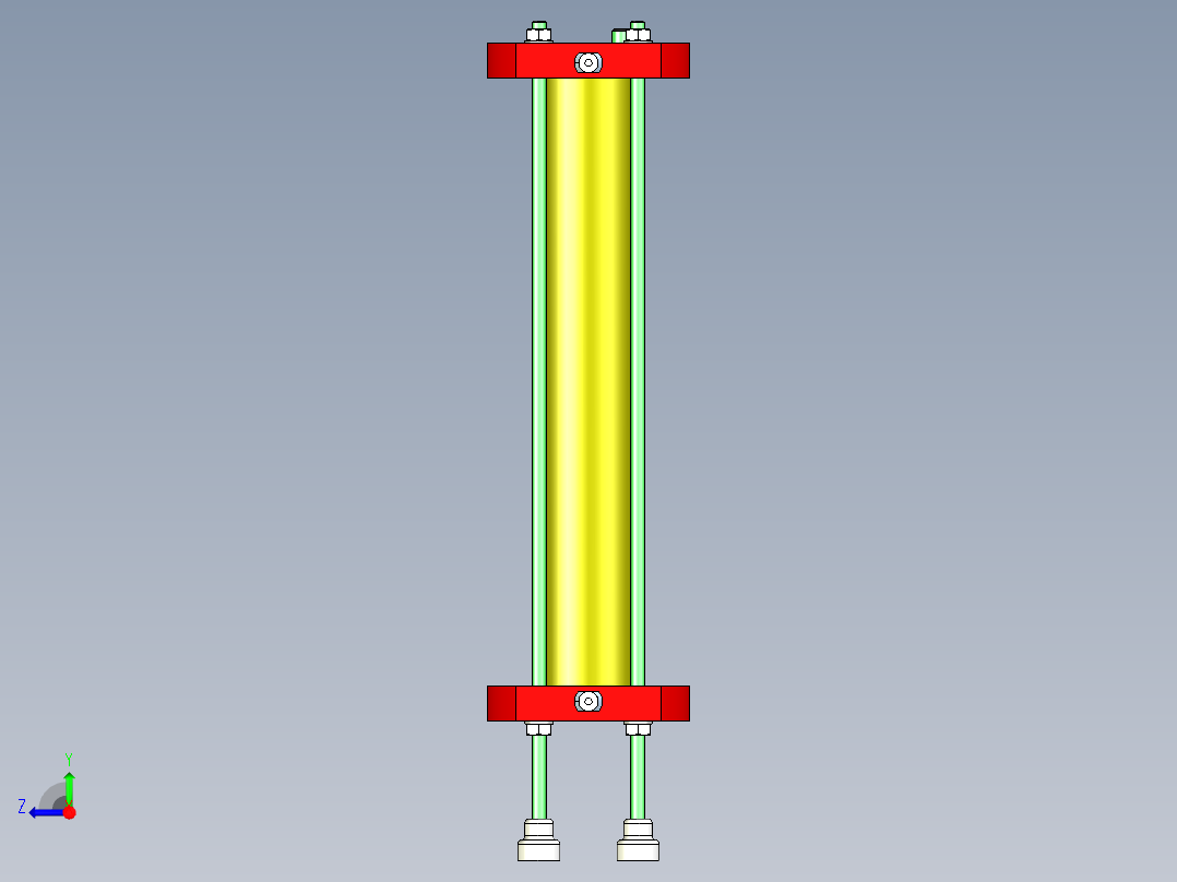 水电解反应器右视图