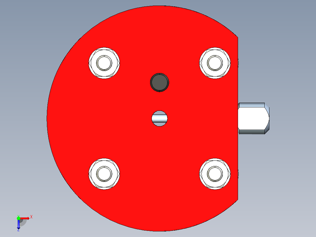 水电解反应器俯视图