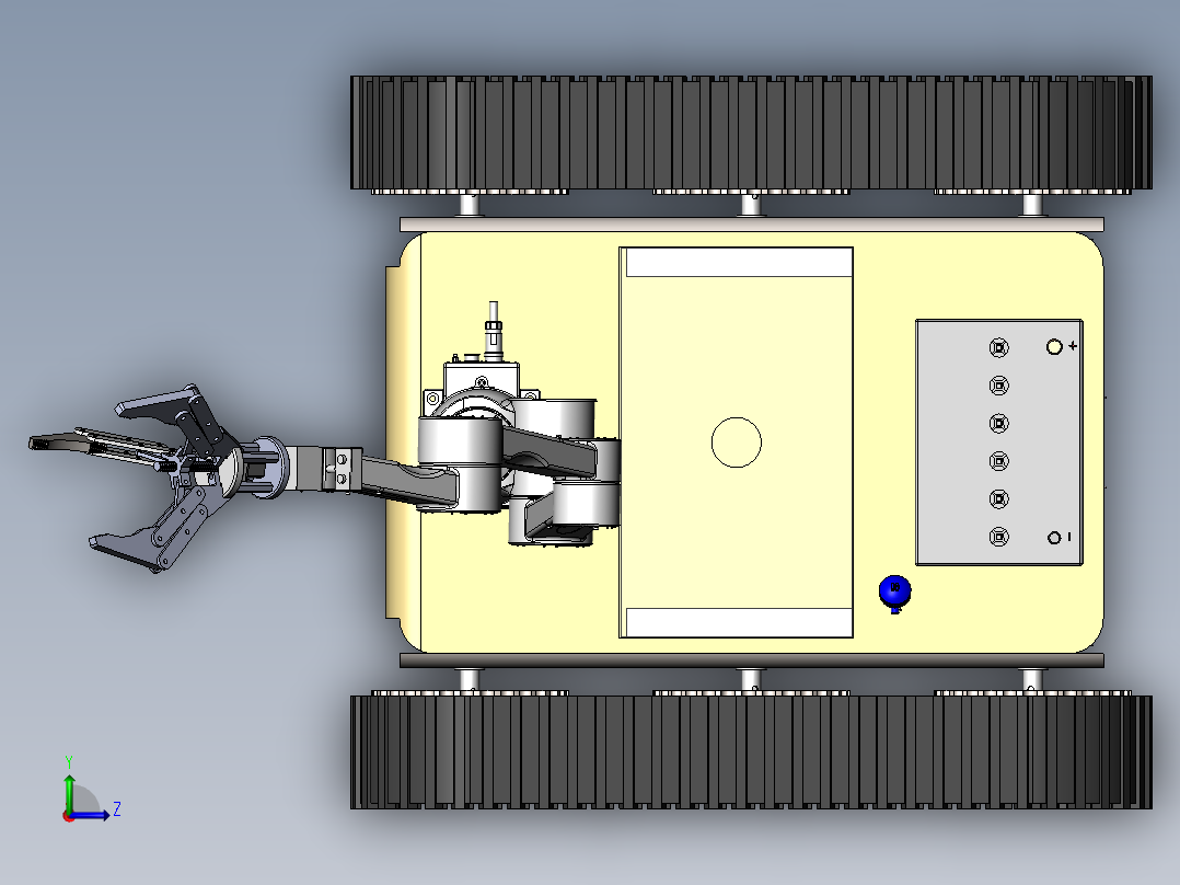 苹果履带采摘机器人左视图