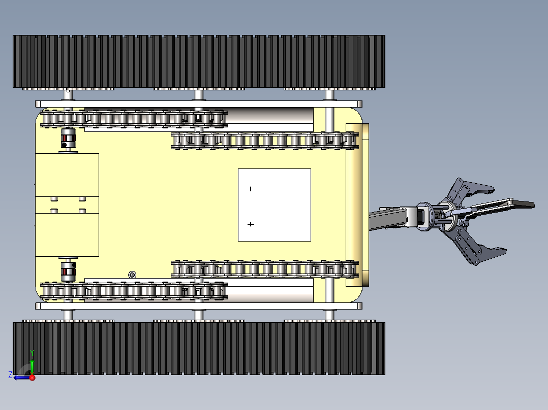 苹果履带采摘机器人右视图