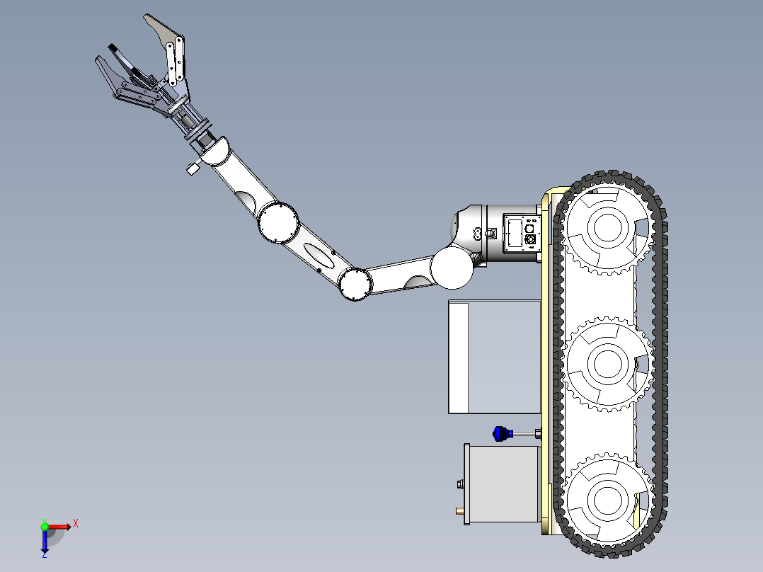 苹果履带采摘机器人俯视图