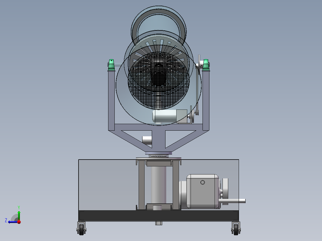 雾化炮（除尘雾炮）右视图