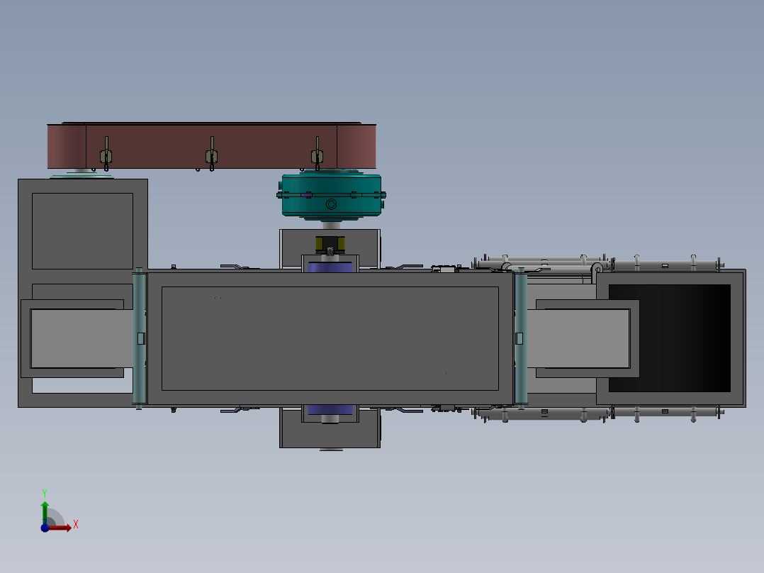 链斗升降机核心结构三维建模图纸 SOLIDWORKS设计前视图