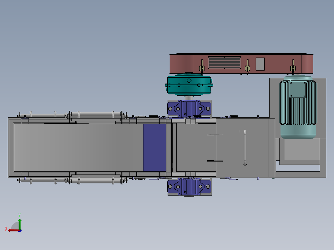 链斗升降机核心结构三维建模图纸 SOLIDWORKS设计后视图