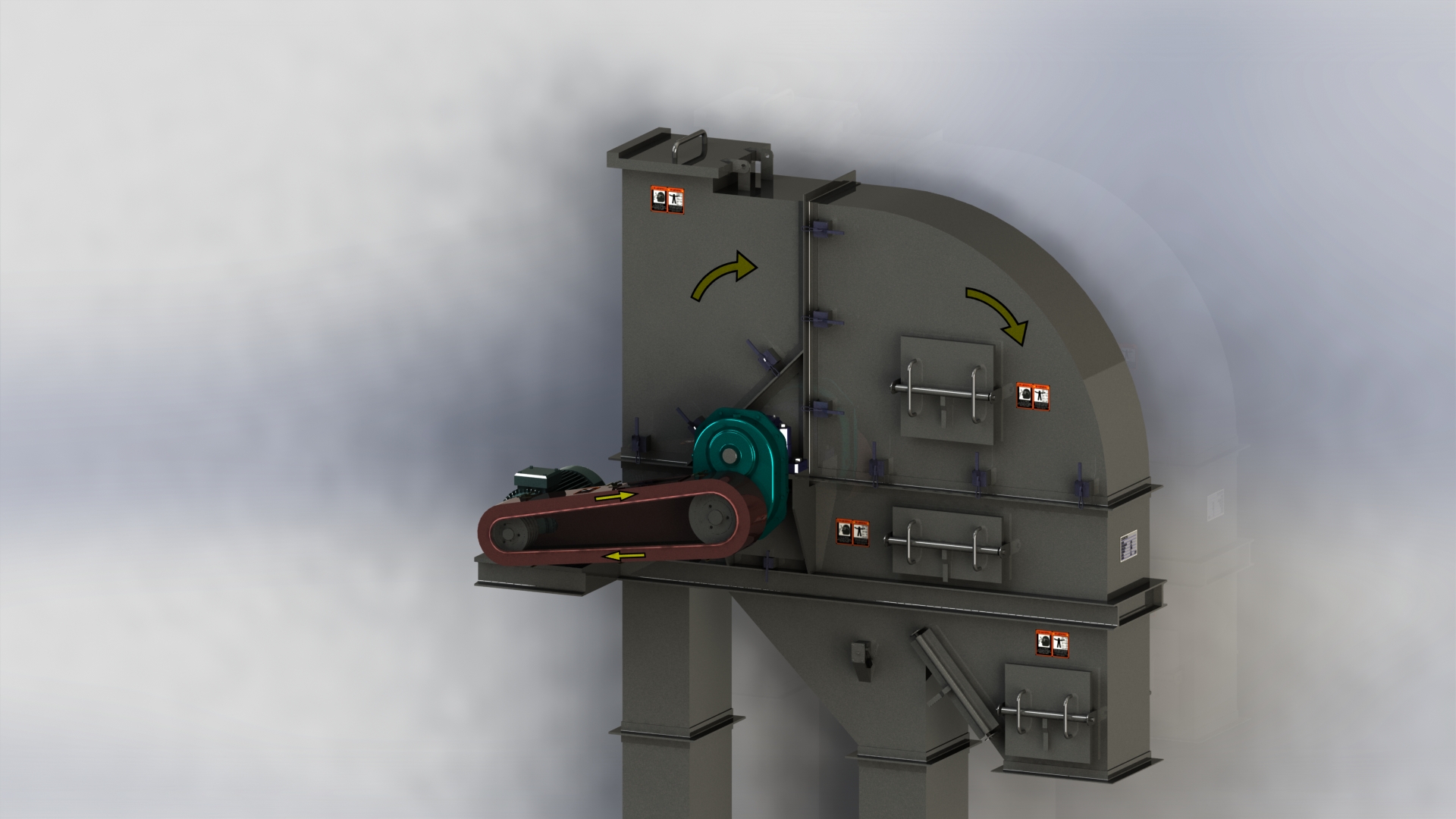 链斗升降机核心结构三维建模图纸 SOLIDWORKS设计