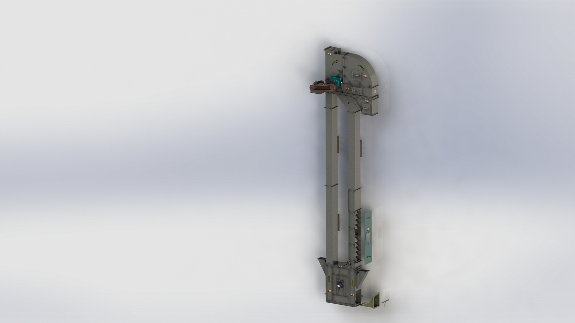 链斗升降机核心结构三维建模图纸 SOLIDWORKS设计