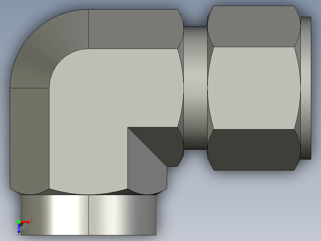 卡套式工业通用硬管接头14_dbu-s俯视图