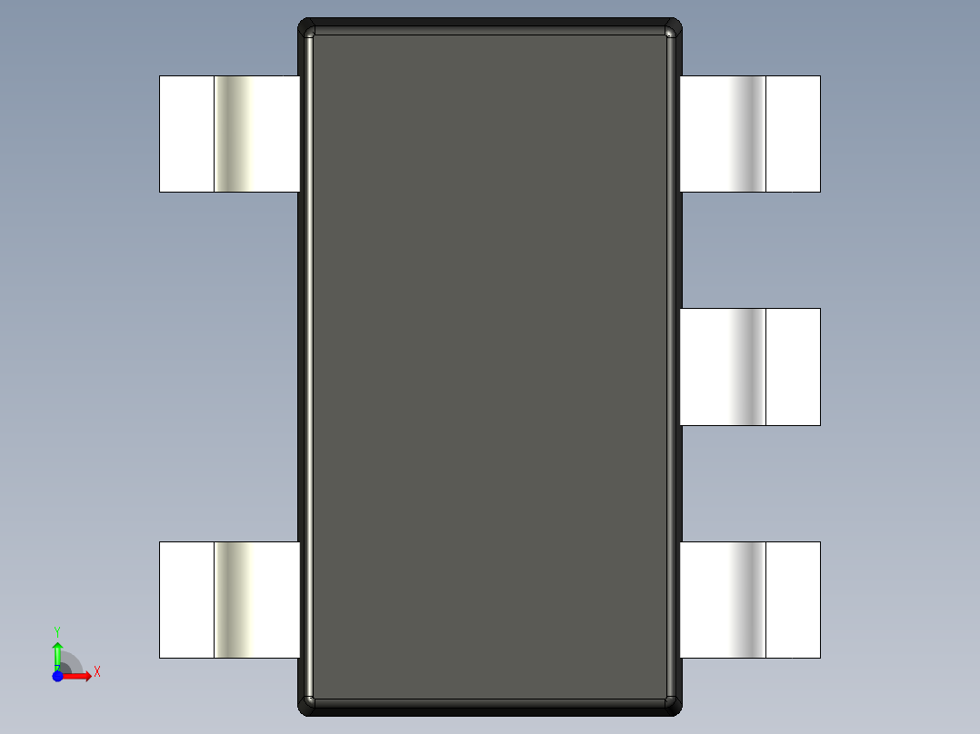 元器件3D封装SOT23-5162前视图