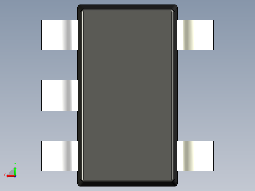 元器件3D封装SOT23-5162后视图