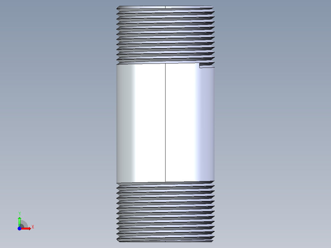 聚氯乙烯配件33-Sch80_Nipple_MPTxMPT_861-173_1.25in x 4in前视图