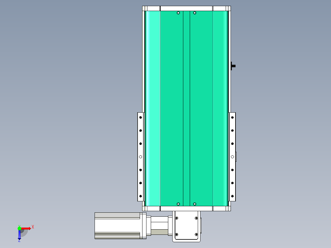 东锦同步带传动-直线滑台模组DH270B-C-L150-S200-BL-P750W-C3俯视图