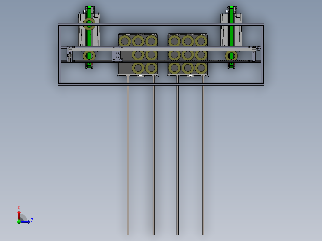 横移码垛机构俯视图