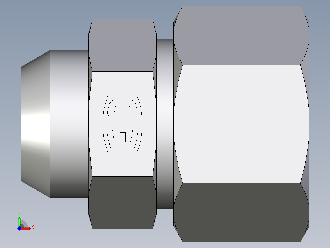 卡套式工业通用硬管接头EO_Weld_connector_AS20S71前视图