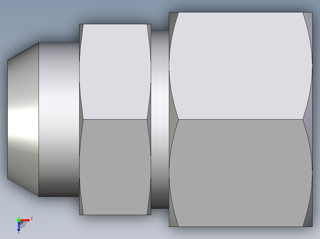 卡套式工业通用硬管接头EO_Weld_connector_AS20S71俯视图