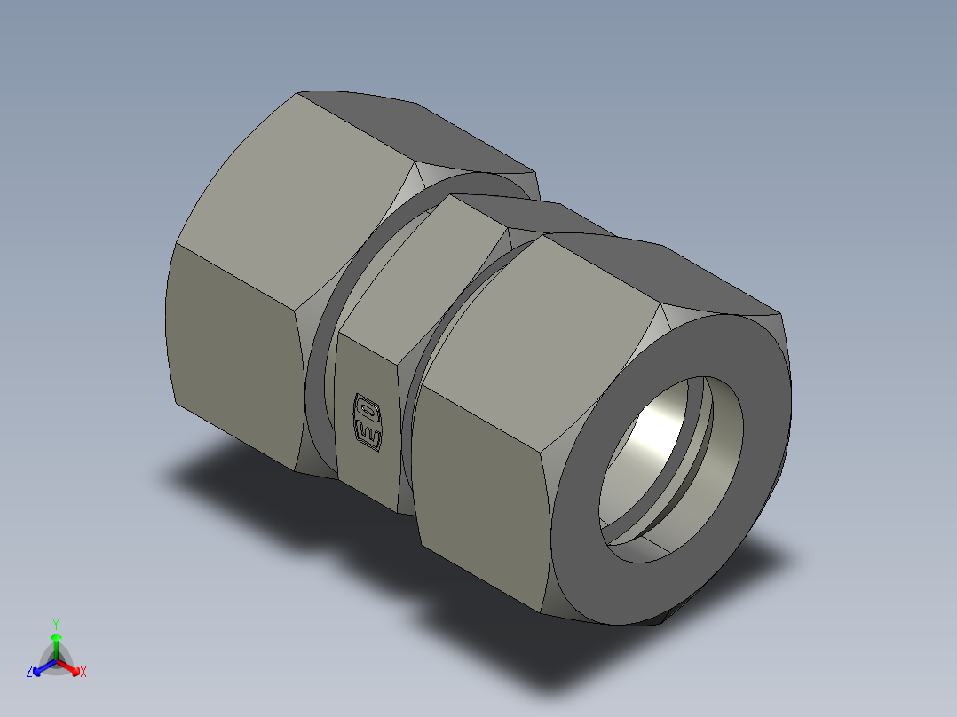 卡套式工业通用硬管接头EO Union G30S71正等轴测图