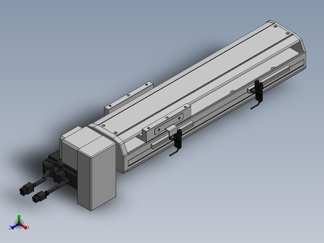 精密模组MT100-L78-200-RD-M10-C4正等轴测图