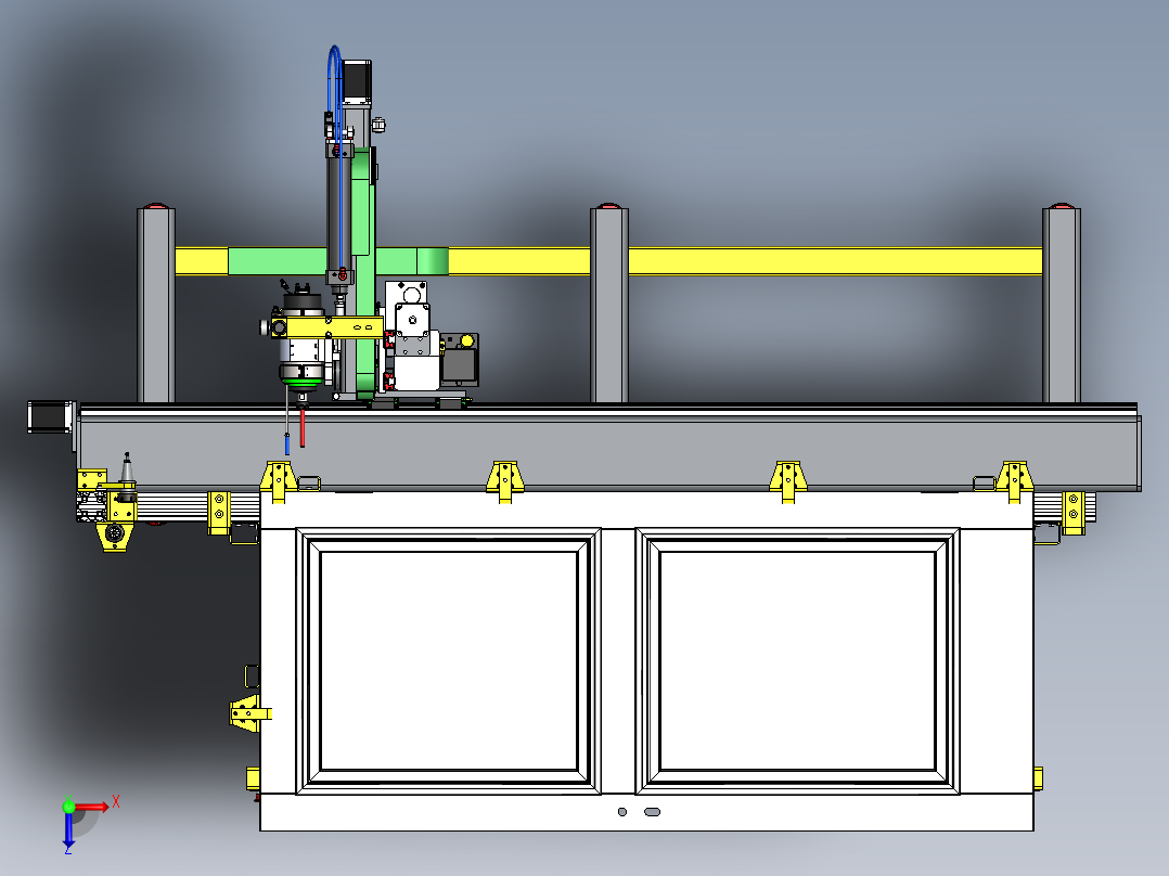 数控门铣床 CNC控制器俯视图