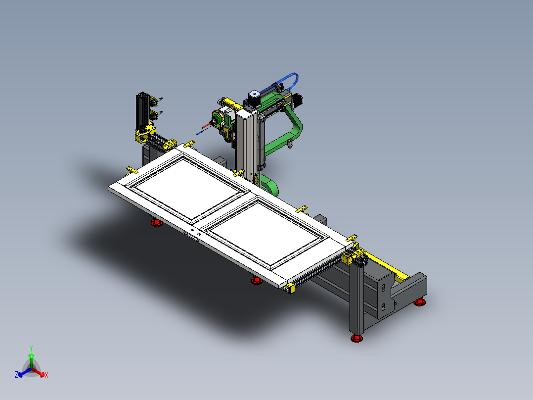 数控门铣床 CNC控制器正等轴测图