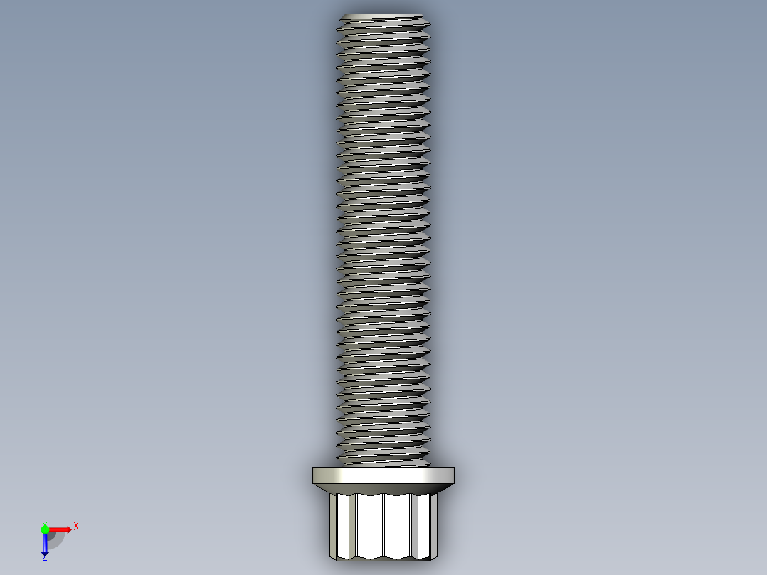 法兰头螺钉-5-16in-24 1.5long 12-point screws.IGS俯视图