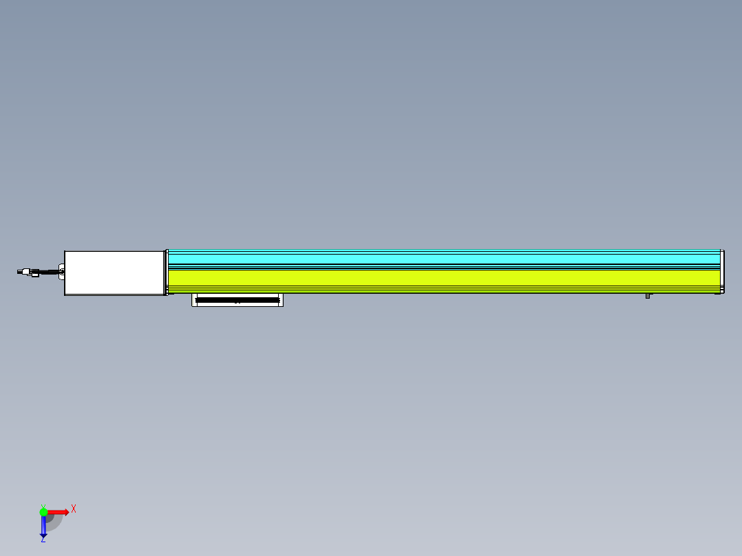 威洛博VBC同步带传动一无尘环境VBC17-L45-S800-BR-ZP75-C3俯视图