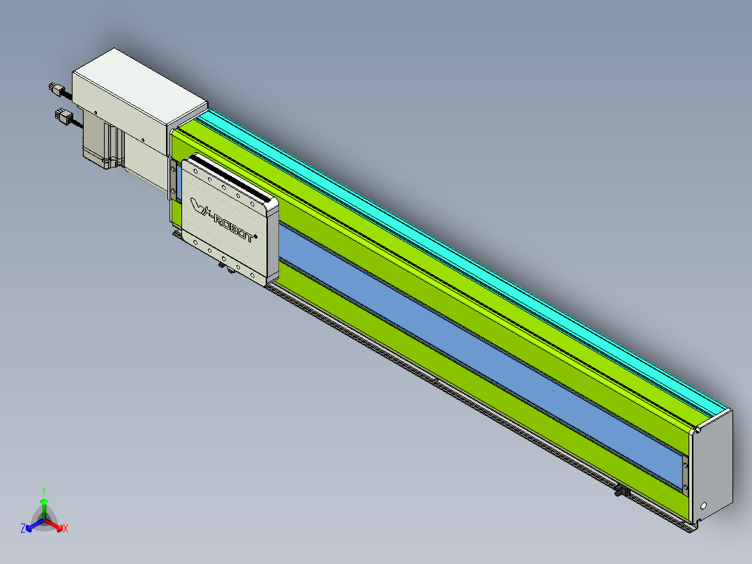 威洛博VBC同步带传动一无尘环境VBC17-L45-S800-BR-ZP75-C3正等轴测图