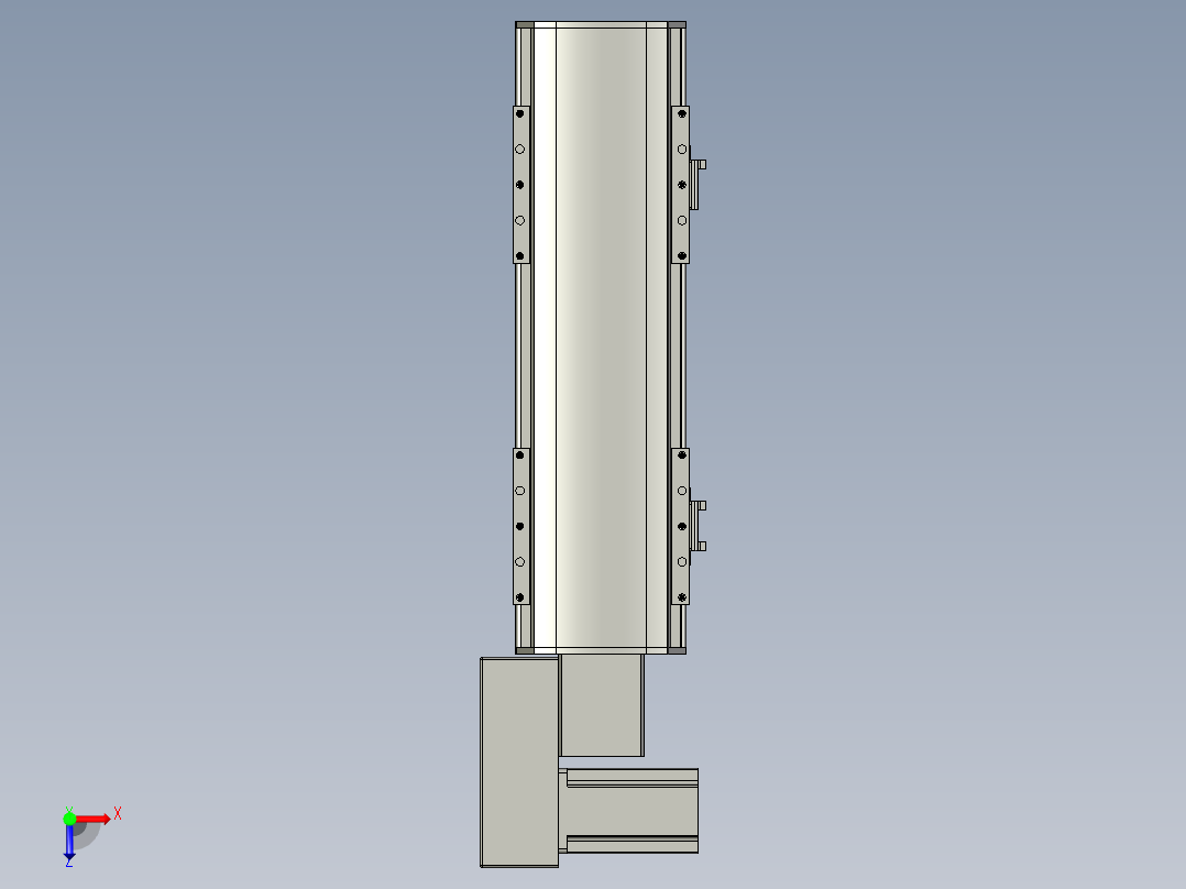 直线模组WG-LHB12-S200-BL设计图纸俯视图