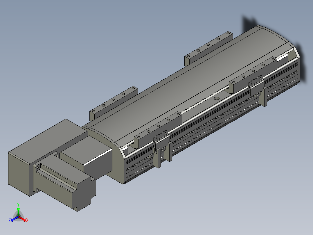 直线模组WG-LHB12-S200-BL设计图纸正等轴测图