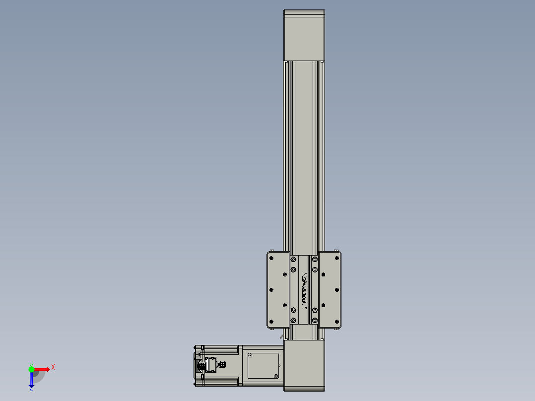 威洛博直线电机模组EB8-L200-S350-R-P75-MS3俯视图