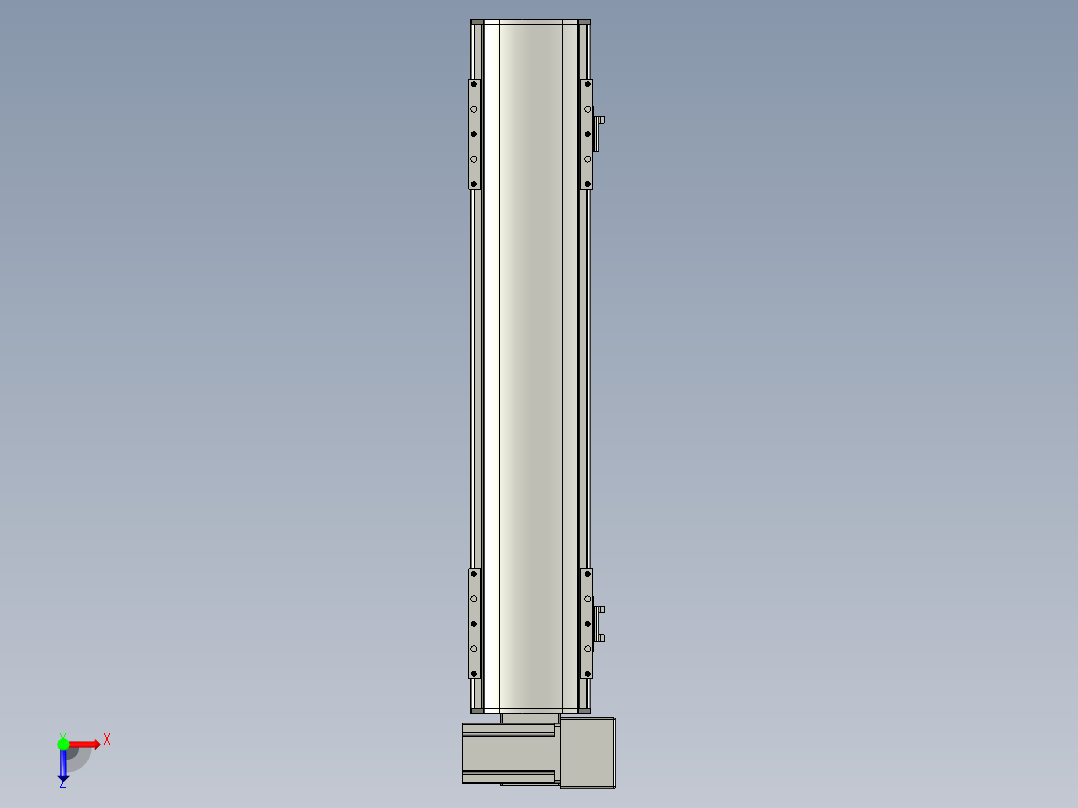 直线模组WG-LHB12-S450-RU设计图纸俯视图