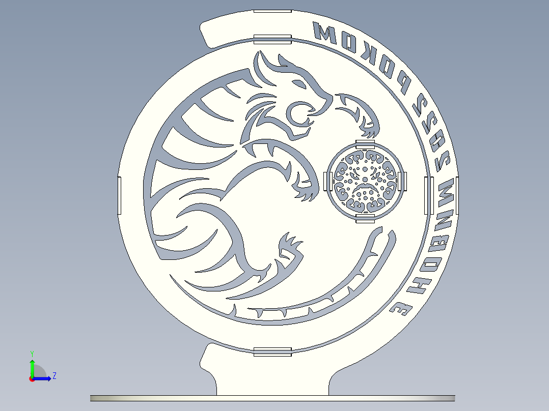 立体拼图、激光切割、线切割图纸(47)左视图