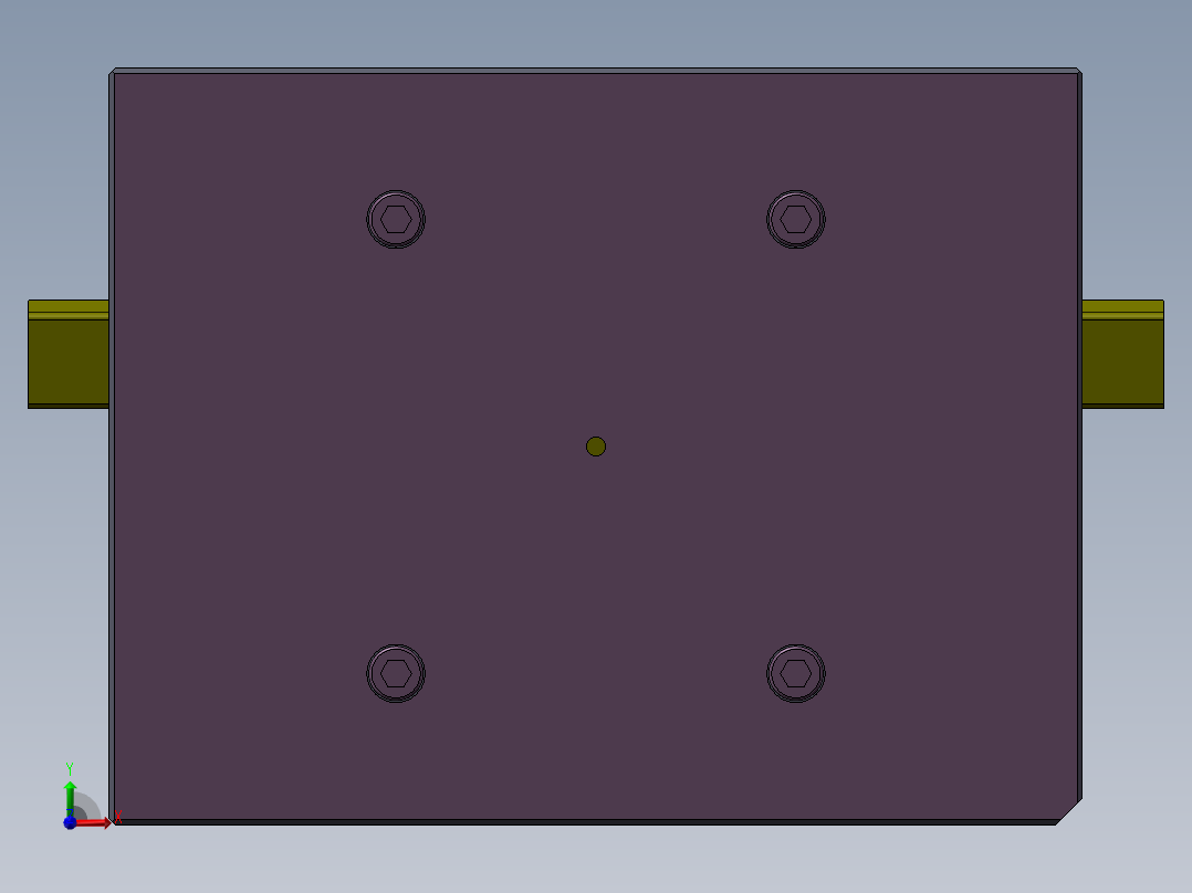 USB注塑模具设计前视图