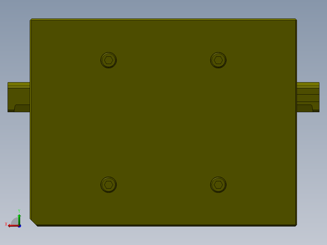 USB注塑模具设计后视图