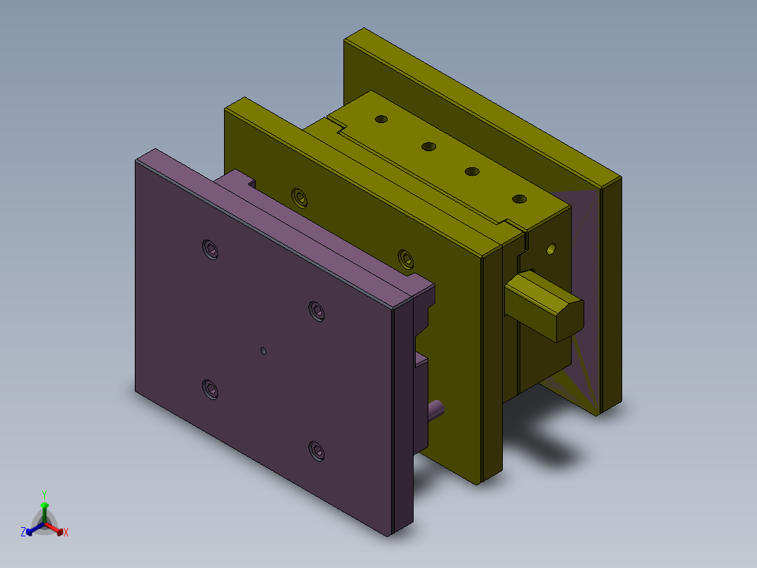 USB注塑模具设计正等轴测图