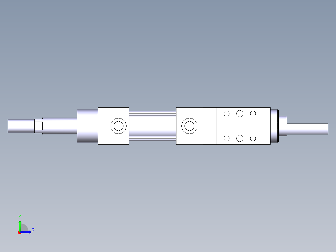 德克斯TUNKERS气缸数模SZK63 T12 A22 Z左视图