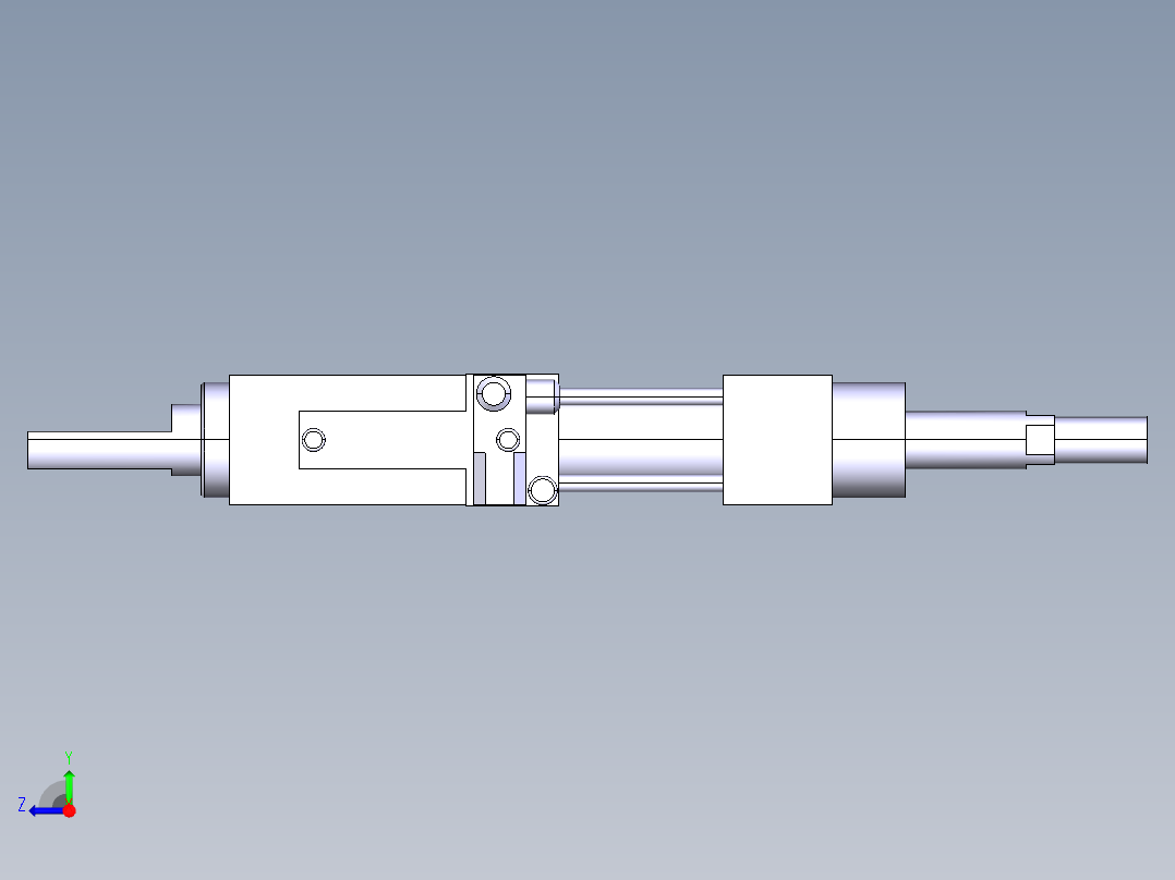德克斯TUNKERS气缸数模SZK63 T12 A22 Z右视图