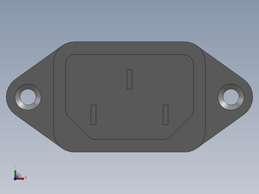 电源插座(1)前视图